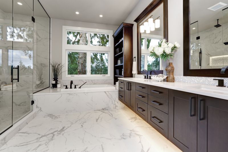 Marble-Accented Bathroom